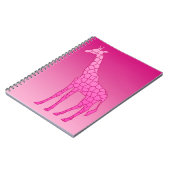Carnet Giraffe géométrique moderne, Fuchsia et rose clair (Côté gauche)