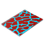 Carnet Giraffe Imprimé Rouge Cyan (Côté gauche)