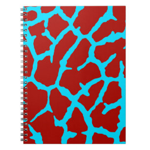 Carnet Giraffe Imprimé Rouge Cyan