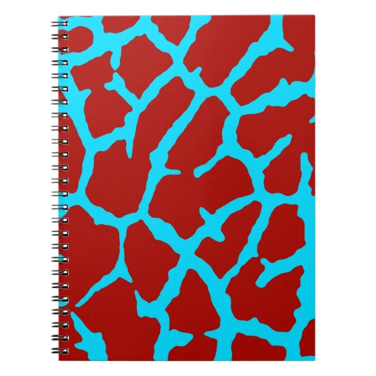 Carnet Giraffe Imprimé Rouge Cyan (Devant)