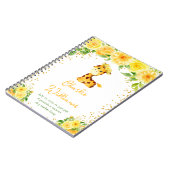 Carnet Giraffe Jaune Statistiques de naissance Florale (Côté gauche)