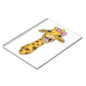 Carnet Giraffe Lover Giraffe Coeurs de ruban (Côté gauche)