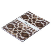 Carnet Giraffe motif style safari personnalisable (Côté gauche)