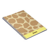 Carnet Giraffe personnalisée amusante (Côté Droit)