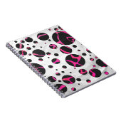 Carnet Giraffe rose chaude et noire (Côté Droit)