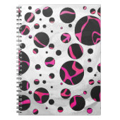 Carnet Giraffe rose chaude et noire (Devant)