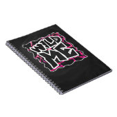 Carnet Giraffe rose chaude et noire (Côté Droit)