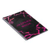 Carnet Giraffe rose chaude et noire (Côté Droit)