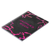 Carnet Giraffe rose chaude et noire (Côté gauche)