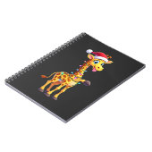 Carnet Giraffe Xmas Lighting Funny Santa Giraffe Christma (Côté gauche)