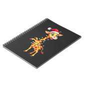 Carnet Giraffe Xmas Lighting Funny Santa Giraffe Christma (Côté gauche)