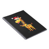 Carnet Giraffe Xmas Lighting Funny Santa Giraffe Christma (Côté Droit)