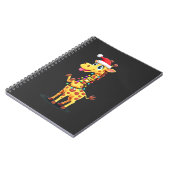 Carnet Giraffe Xmas Lighting Funny Santa Giraffe Christma (Côté gauche)