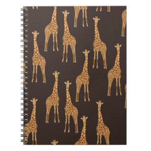 Carnet Giraffes Dark : Vintage Abstrait sans joint.