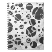 Carnet Giraffy Polka Dot noir et gris clair Impression (Devant)
