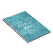 Carnet Girl Aqua Blue Glitzy Sparkle (Côté Droit)