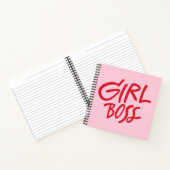 Carnet Girl Boss Bold Typography Red & Pink Feminine (Intérieur)