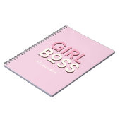 Carnet Girl Boss Retro Minimal Pink Notebook (Côté gauche)