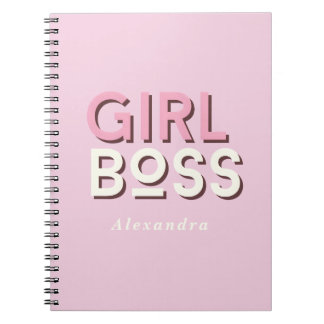 Carnet Girl Boss Retro Minimal Pink Notebook