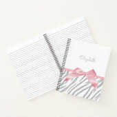 Carnet Girl Grey Tiger Stripes Poster de animal Avec Nom (Intérieur)