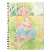 Girl hugging a cat