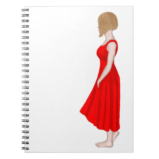 Carnet Girl in Red Dress Oil Painting
