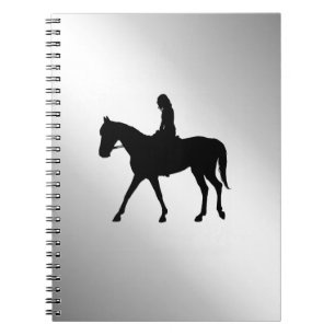 Carnet Girl on Horse Silver