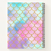 Carnet Girl Pastel Ombre Parties scintillant or Sirène Mo (Dos)