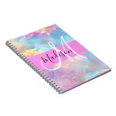 Carnet Girl Rainbow Holographic Iridescente Monogramme No (Côté Droit)
