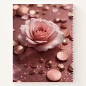 Carnet Girl Rose Gold Sparkle Parties scintillant Nom du (Dos)