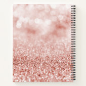 Carnet Girl Rose Parties scintillant or Bokeh Luxe Monogr (Dos)
