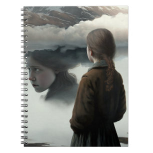 Carnet Girl with clouds