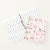 Carnet Girls Coquette Aesthétique Rose Bow Nom personnali (Intérieur)