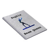 Carnet Girls Gymnastics Beam Queen Faux Glitter (Côté Droit)