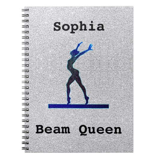 Carnet Girls Gymnastics Beam Queen Faux Glitter (Devant)