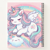 Carnet Girls mignonne Rainbow Unicorn (Dos)