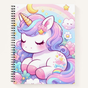 Carnet Girls mignonne Rainbow Unicorn