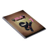 Carnet Girls NINJA Kicking it Karate Warrior Pink Black (Côté Droit)