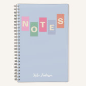 Carnet Girls Pastel Monogrammed Full Name Notes (Recto)