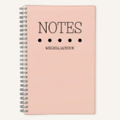 Carnet Girls Pink Monogrammed Full Name Notes (Recto)