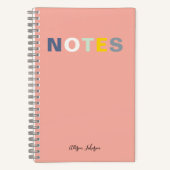 Carnet Girls Pink Monogrammed Full Name Notes (Recto)