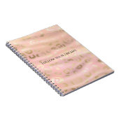 Carnet Girly Blush Pink Gold Leopard Animal (Côté Droit)