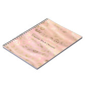 Carnet Girly Blush Pink Gold Leopard Animal (Côté gauche)