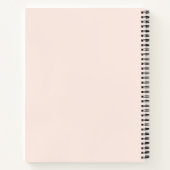 Carnet Girly Blush Pink Sparkle Monogram Name (Dos)