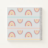Carnet Girly Boho Arc-en-ciel Peinture Coeur Enfants Rece (Dos)