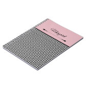 Carnet Girly Chic Classic Houndstooth & Pink Notebook (Côté gauche)