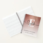 Carnet Girly Chic Rose Gold Parties scintillant Élégant M (Intérieur)