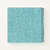 Carnet Girly Glitz Aqua Turquoise Parties scintillant Uni (Dos)