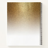 Carnet Girly Gold Parties scintillant Étincelle Blanc Chi (Dos)