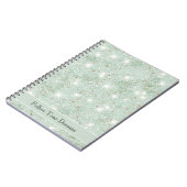 Carnet Girly Mint Glitter Dreams (Côté gauche)